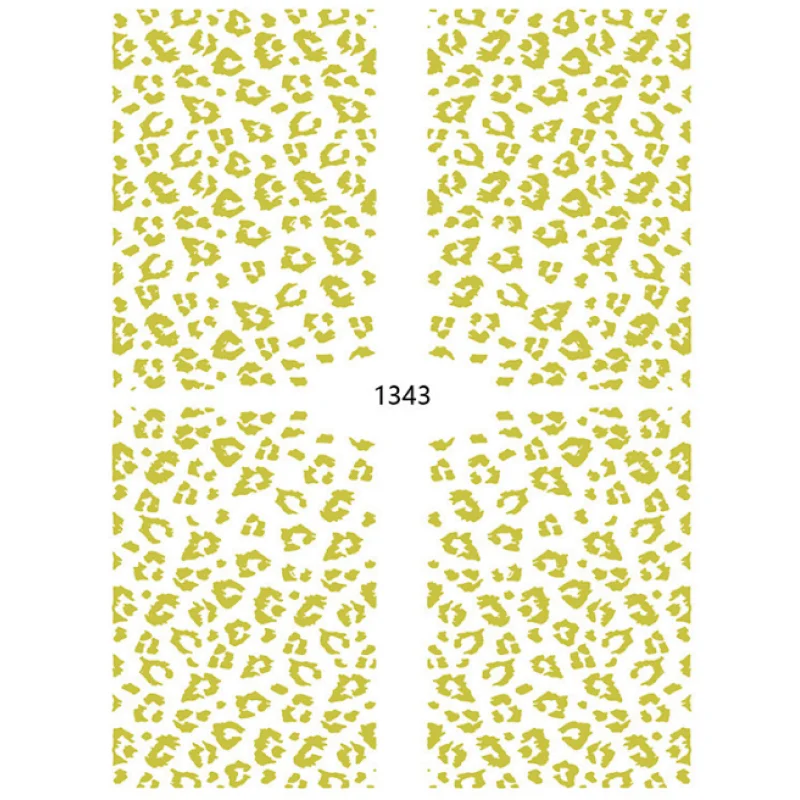 Animal Checkered Snakeskin Nail Stickers