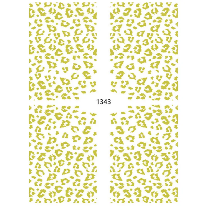 Animal Checkered Snakeskin Nail Stickers