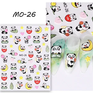 Cute Panda Nail Stickers
