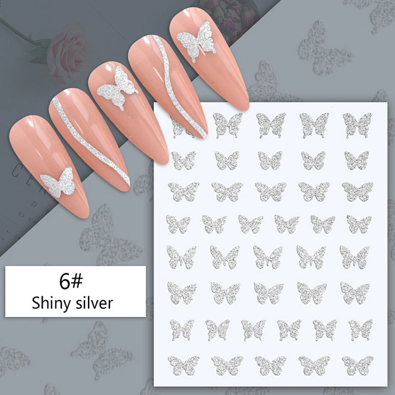 Gold and Silver Star Cure Love Nail Stickers