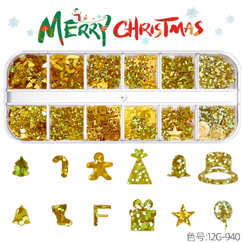 Christmas Nail Art Sequins (927-945）