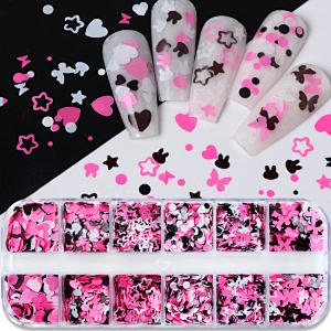 Butterfly Rabbit Heart Butterfly Nail Sequins