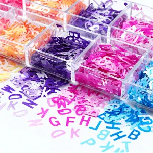 26 Letters Nail Sequins