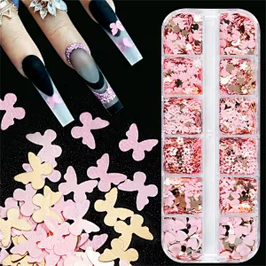 Butterfly Love Flower Rabbit Nail Sequins