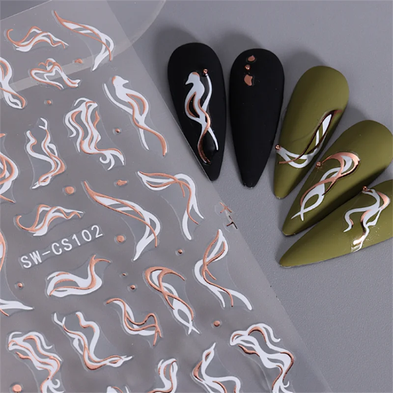 Anomalous Line Nail Stickers