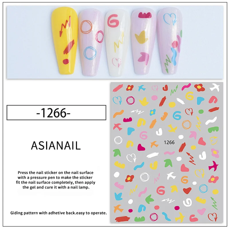 Dreamy Cloud/Moon/Stars/Shooting stars/Rainbow of Hearts Nail Stickers