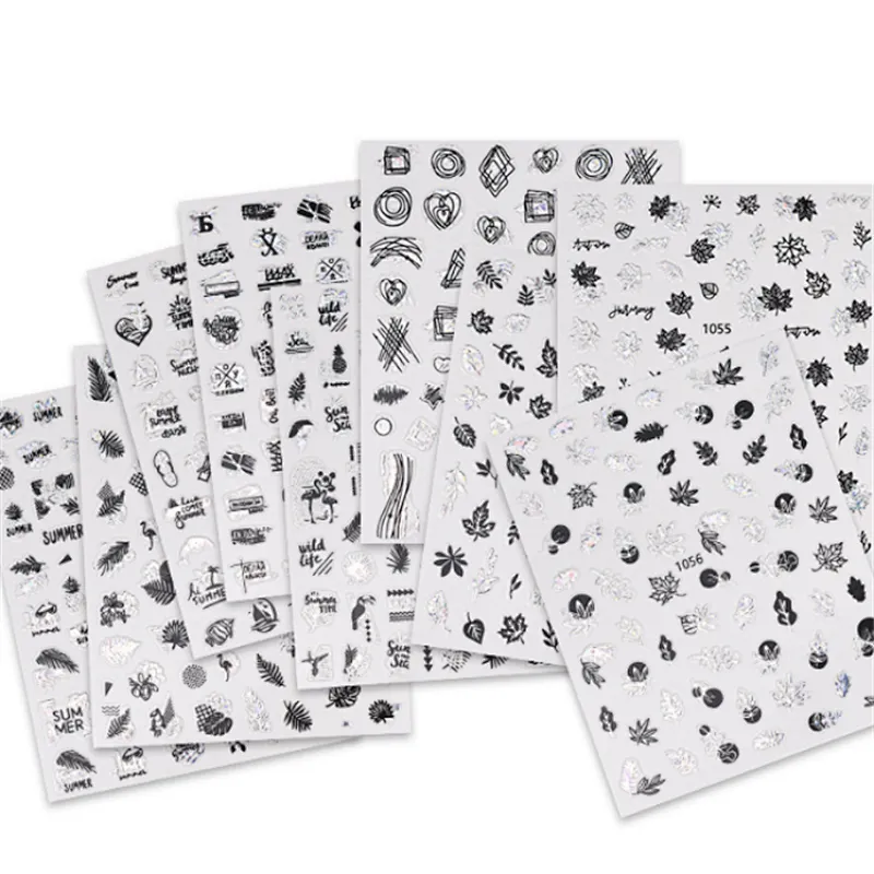 Summer Leaves Colorful  Beach Nail Stickers