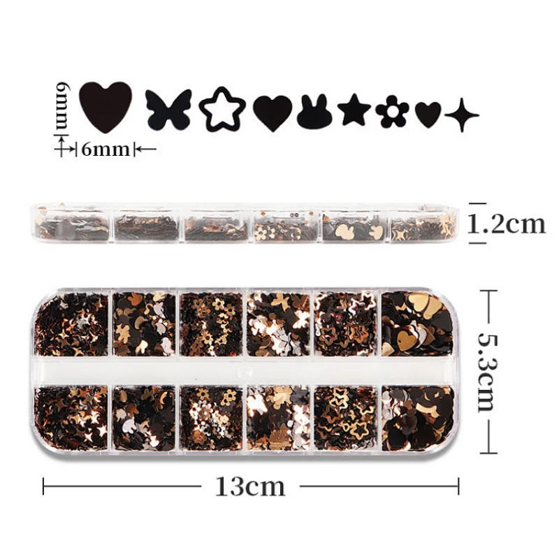 Butterfly Rabbit Heart Star Nail Sequins