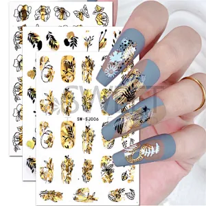 Black Gold Nail Stickers