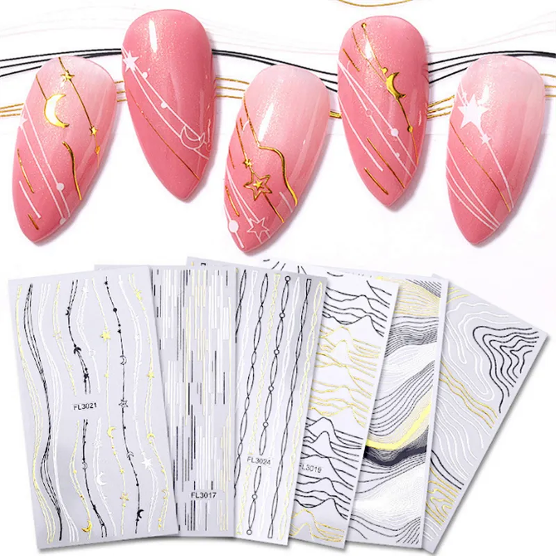 Striped Nail Stickers