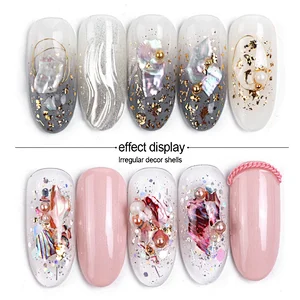 12 Grid Glitter Abalone Shell Flakes For Nail Art Decoration