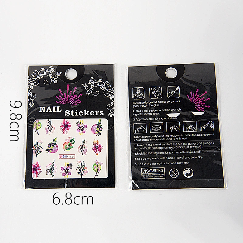 Flower Water Transfer Nail Stickers