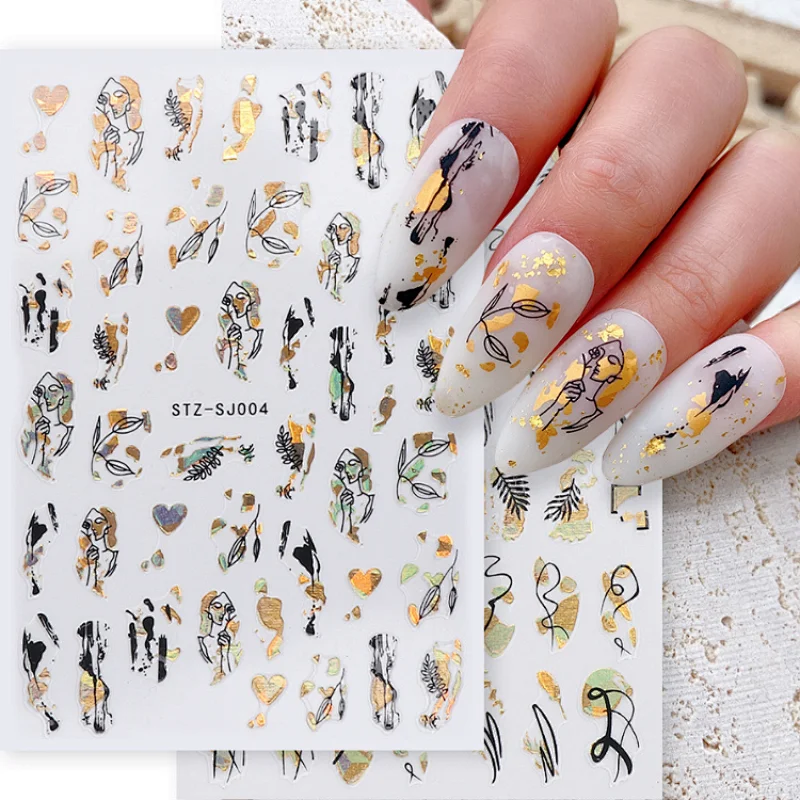 Professional Nail Supplies 3d Nail Art Design Free Sample UV Gel Lovely Nail Polish Stickers