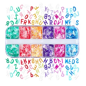 26 Letters Nail Sequins