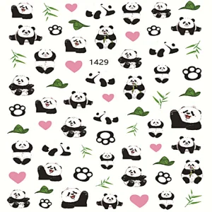 Cute Panda Nail Stickers