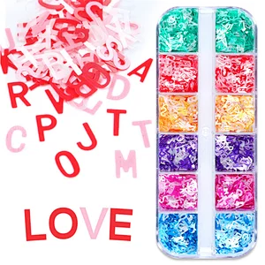 26 Letters Nail Sequins