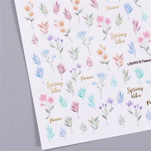 Watercolor Flower Nail Stickers
