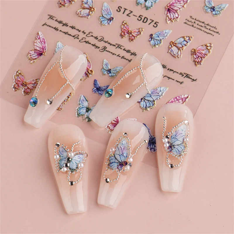 5D Butterfly  Nail Stickers