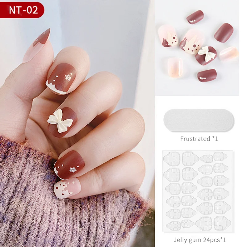 24 Pcs Set False Nail Tips