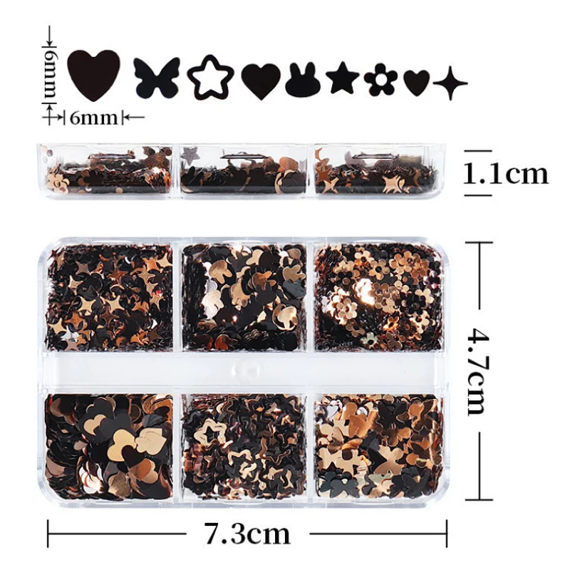 Butterfly Rabbit Heart Star Nail Sequins