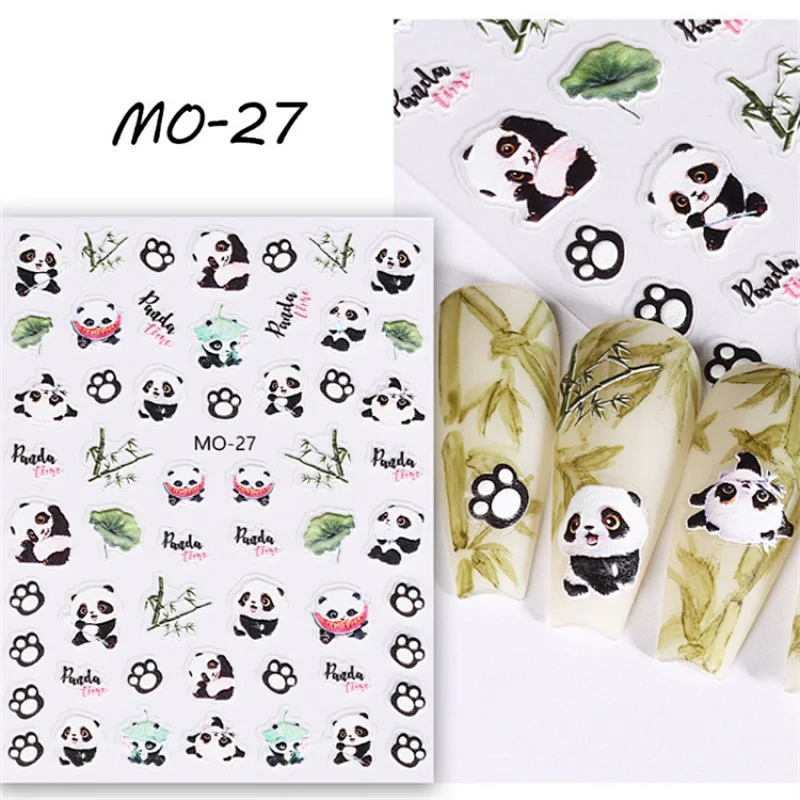 Cute Panda Nail Stickers