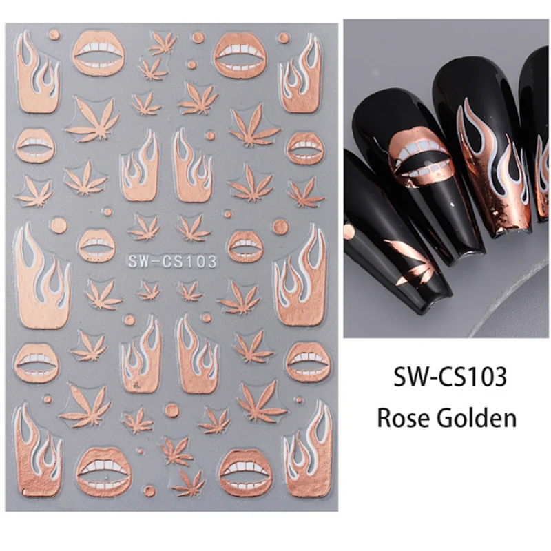Anomalous Line Nail Stickers