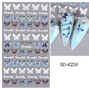 5D Butterfly  Nail Stickers