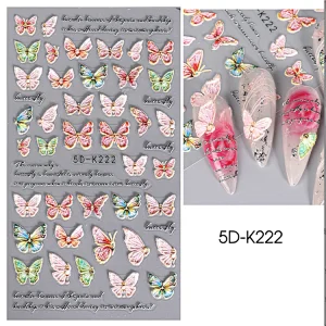 5D Butterfly  Nail Stickers