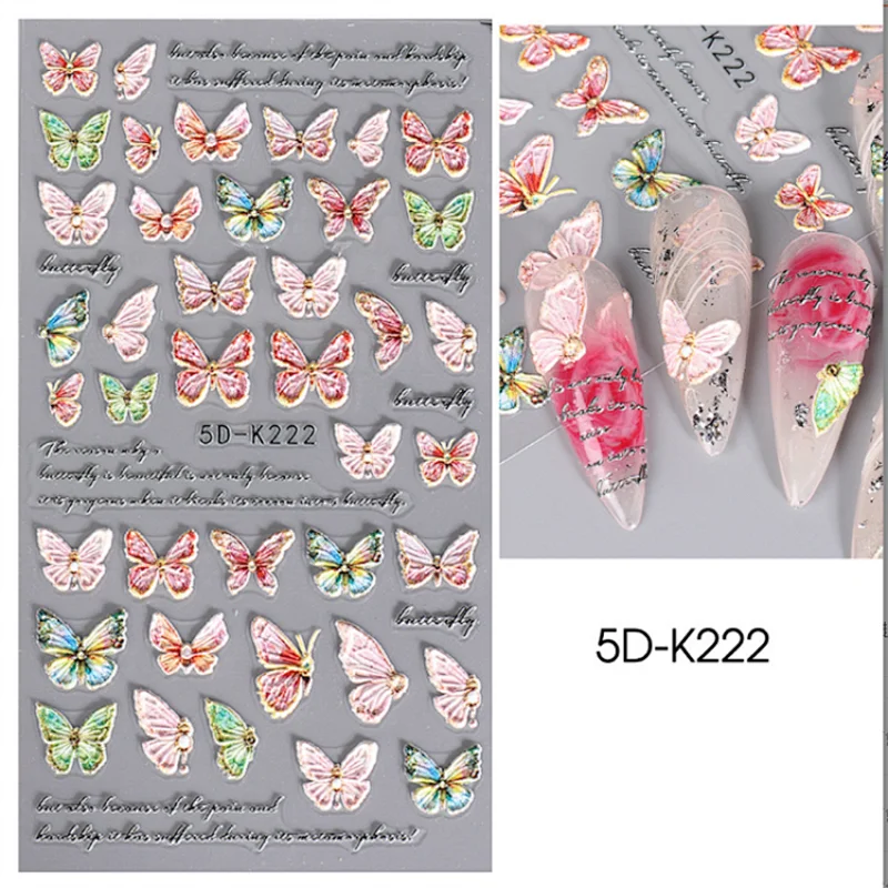 5D Butterfly  Nail Stickers