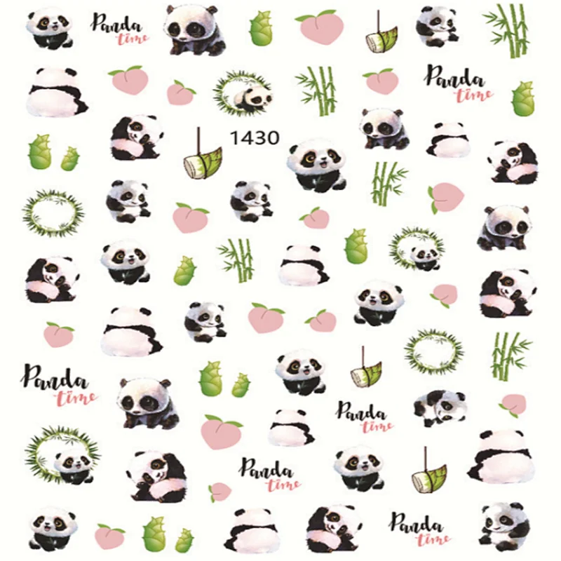 Cute Panda Nail Stickers