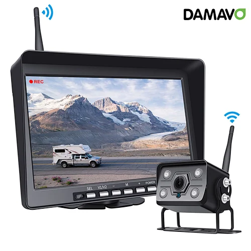 12-24V  10 inch Digital Wireless Backup Camera System Kit  for RVs, trucks, trailers,  large construction vehicles