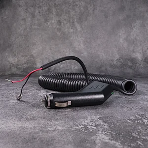 coiled cord，cigarette lighter plug cable，power cord