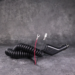 wholesale cigarette lighter to mains adapter, 12v male car cigarette lighter socket plug connector, coiled cable manufacturers