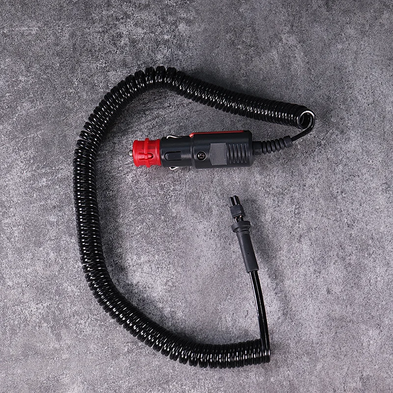 12 volt cigarette lighter plug with coiled cable