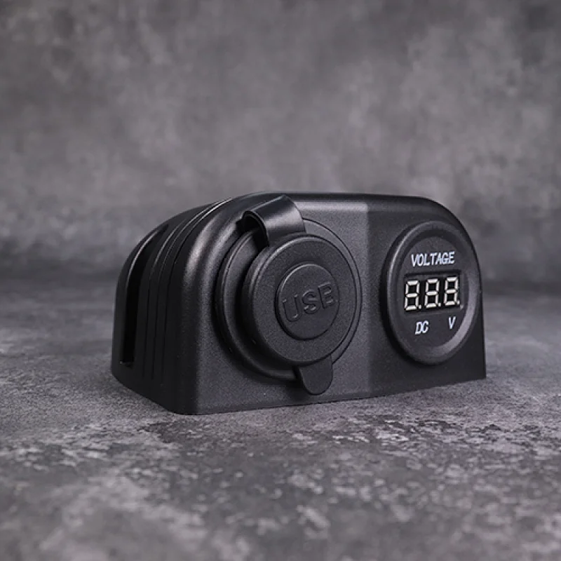 12v usb charger socket 24v usb charger 12v usb outlet marine with voltmeter panel mounting