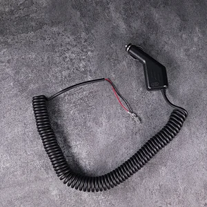 coiled cord，cigarette lighter plug cable，power cord