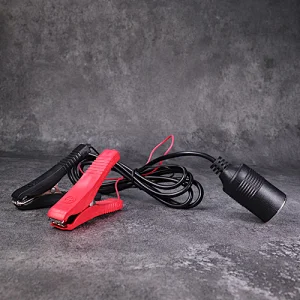 Cable de extensión de batería DAMAVO, pinzas de cocodrilo, cables de coche, potencia de cigarro