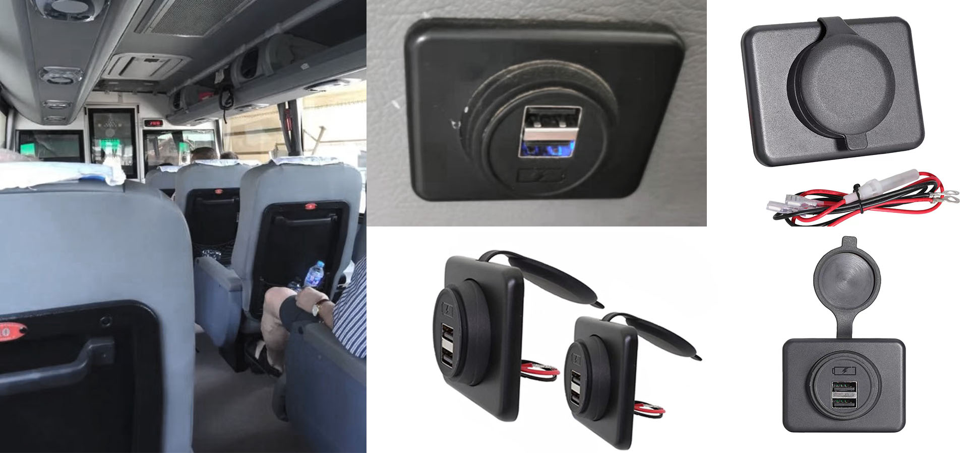 12v usb car socket, 12v usb socket surface mount, usb charger for car for bus from DAMAVO