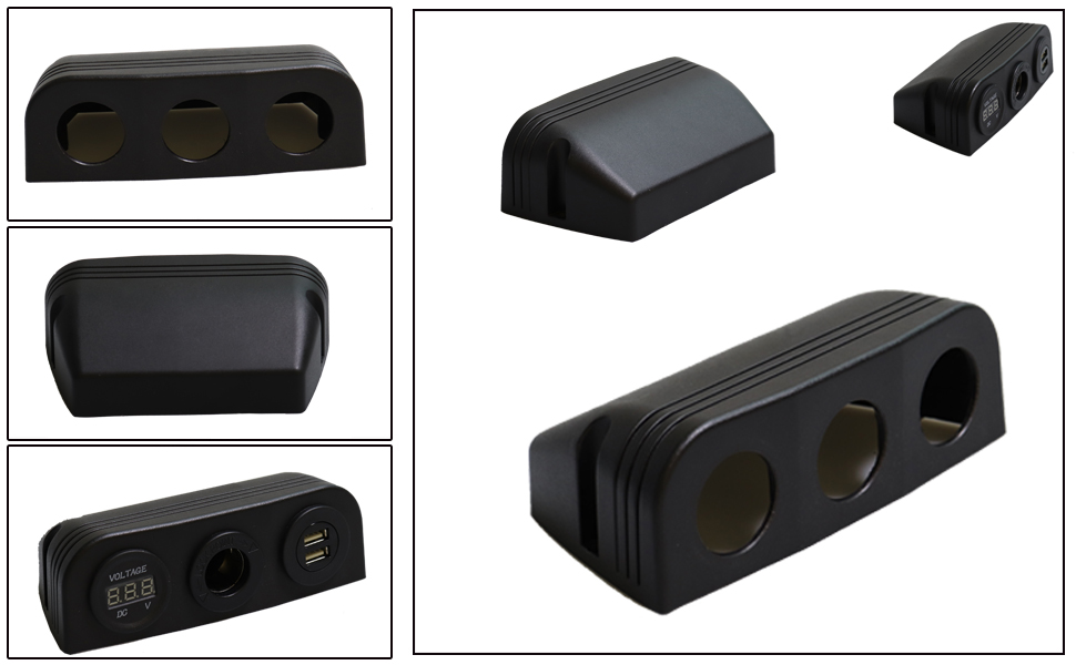 DAMAVO 12v usb panel, dual usb panel mount, usb panel mount car