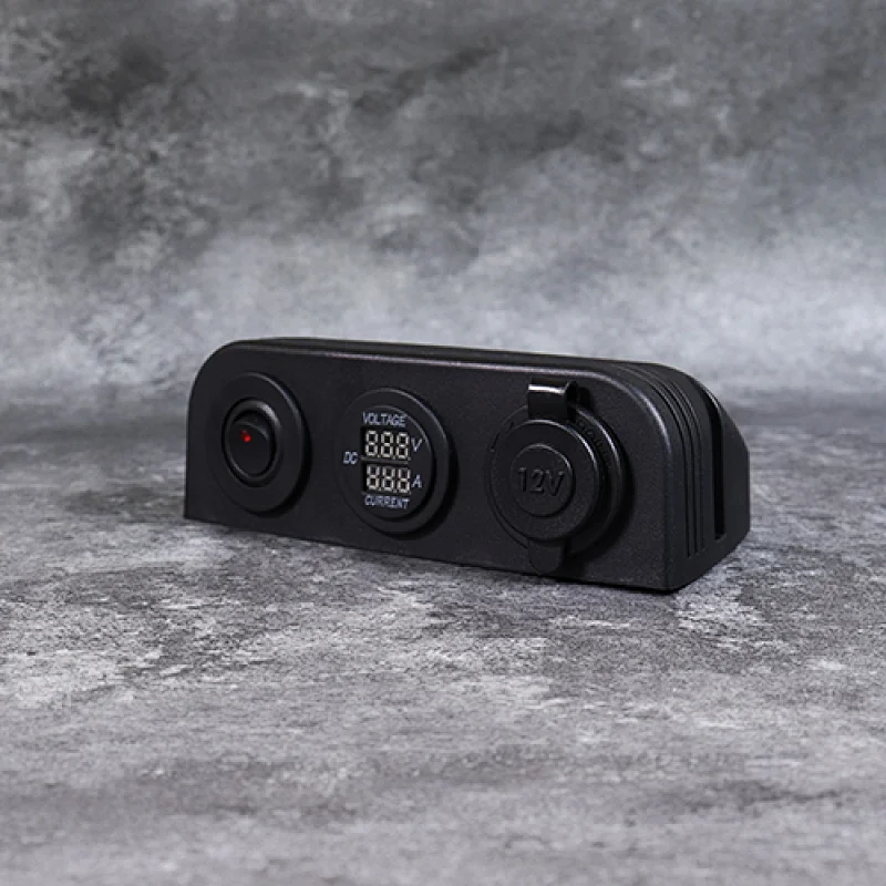 DAMAVO 12v switches and sockets, digital voltmeter ammeter, 12v sockets and switches