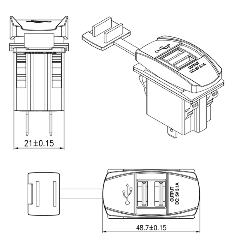 usb charger port, 12 volt plug and socket, 12 volt usb port for sales