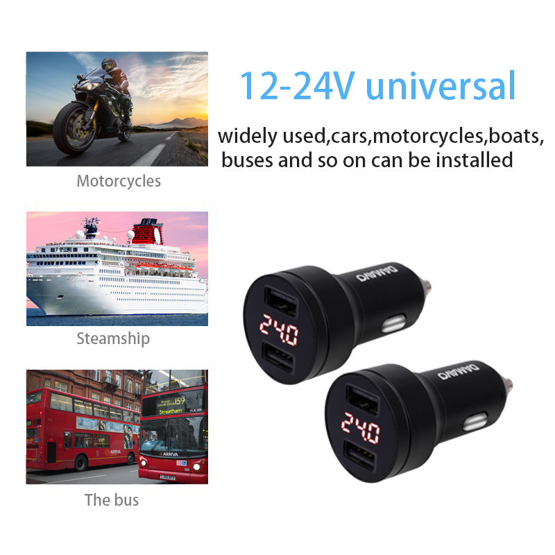 ที่ชาร์จ USB อะแดปเตอร์ USB ที่ดีที่สุด ที่ชาร์จในรถพร้อมโวลต์มิเตอร์