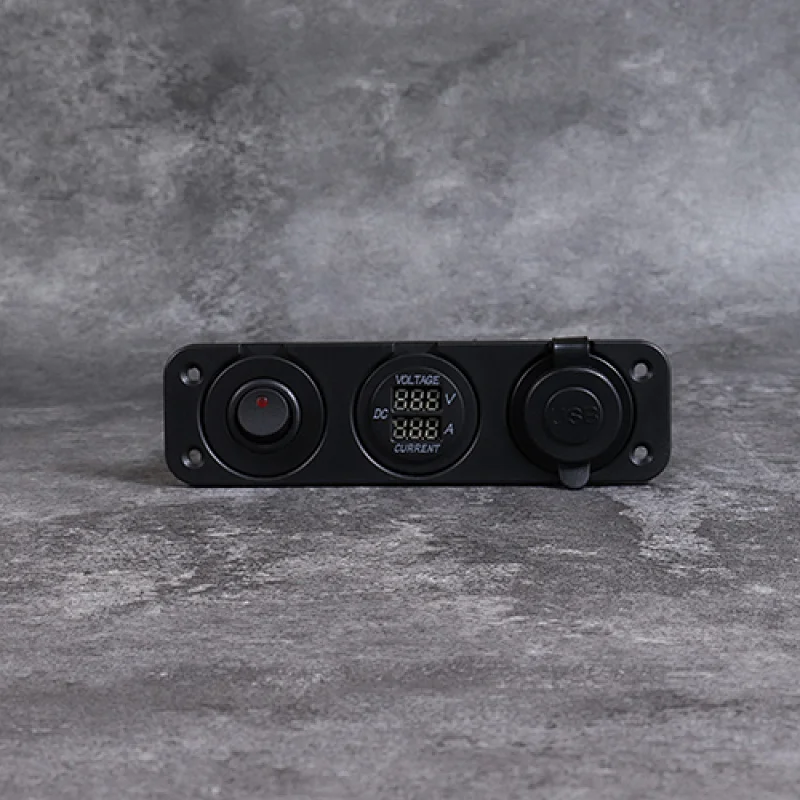 marine usb charger, marine 12v power outlet, voltmeter ampere