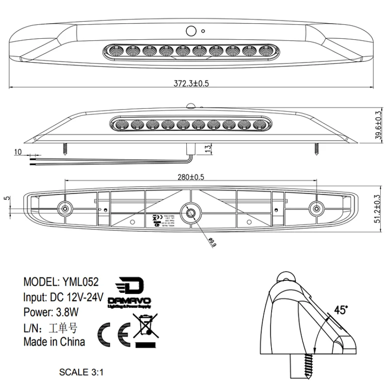12v motion sensor light