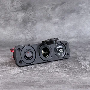 High-quality 12 volt adapter socket, car voltmeter gauge, car phone charger usb