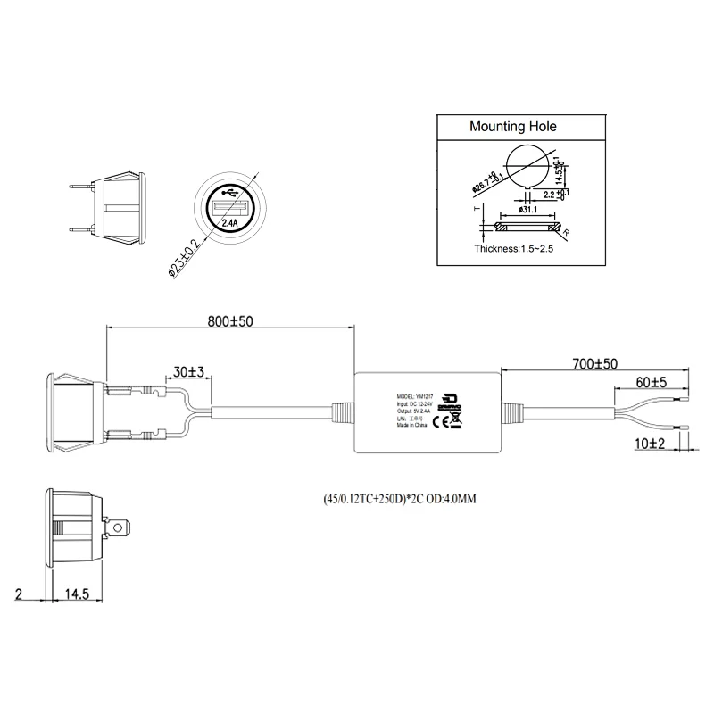 usb port for car charger, car charger with usb port, usb for car drawing