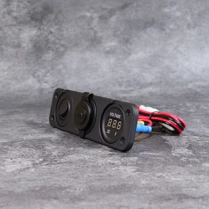 DAMAVO 12 volt adapter socket, car voltmeter gauge, car phone charger usb
