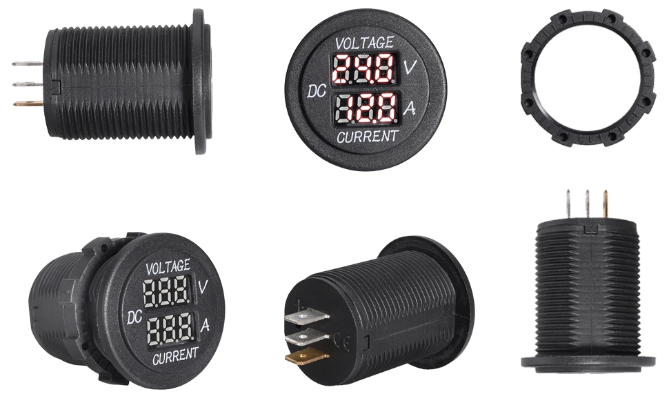 直流電圧計および電流計、電圧計直流デジタル、ボート電圧計