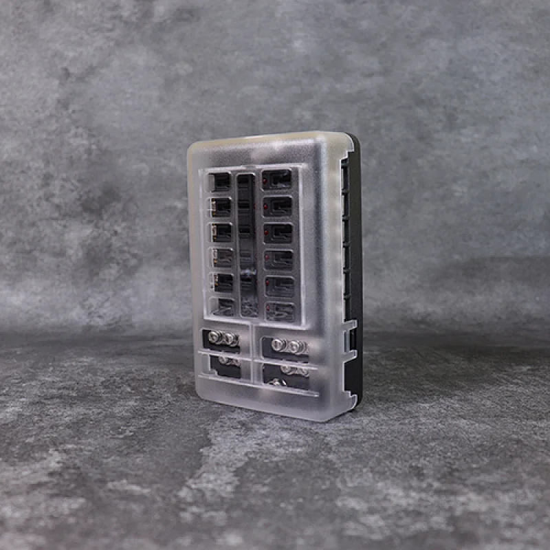 12 way fuse block,12v DC fuse box, screw cap fuse holder factory