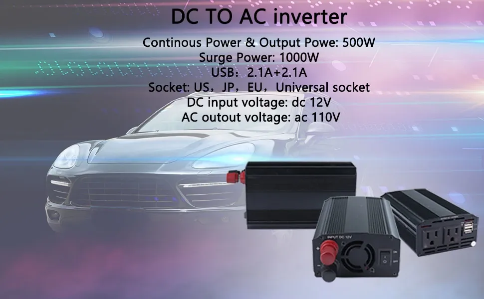 high quality dc 12v inverter, car inverter 500 watt, ac power inverter for car